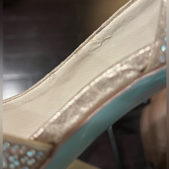 NEW IN BOX BLUE BY BETSEY JOHNSON RHINESTONE HEELS - Picture 13 of 13